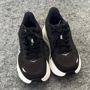 Hoka women Black and White Athletic Shoes